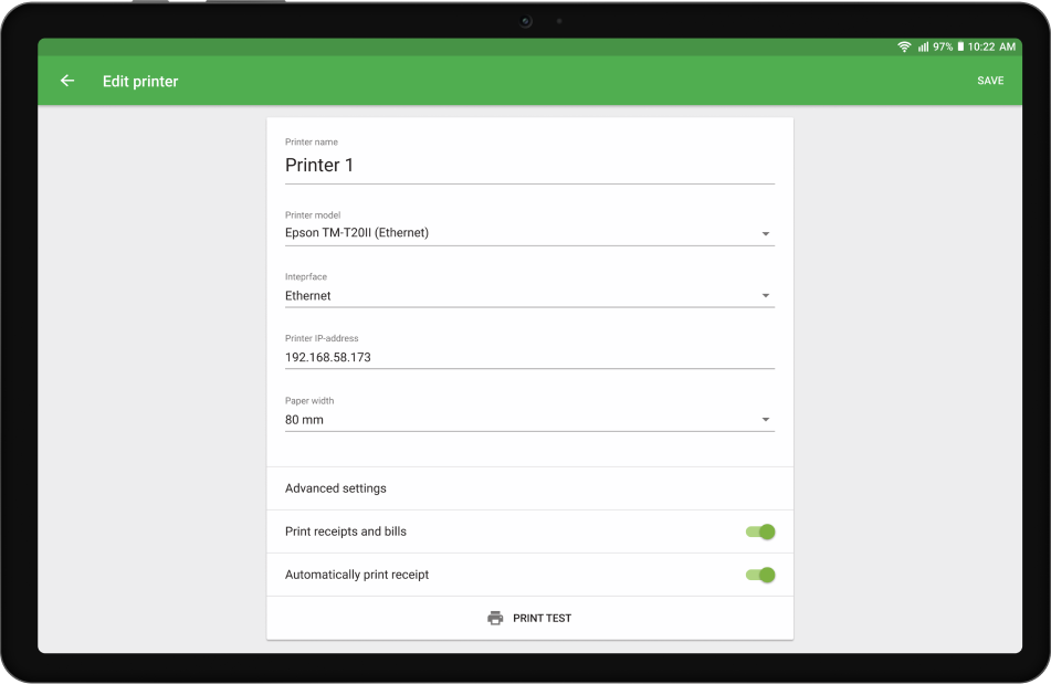 screenshot of Loyverse POS